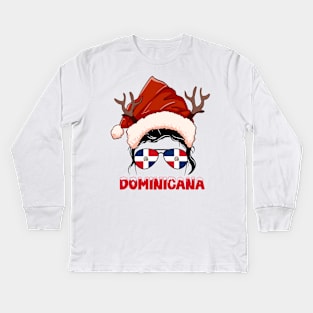 Dominicana girl, Dominican Christmas gift , Regalo Navidad Dominicana Kids Long Sleeve T-Shirt
